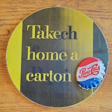 Vtg Pepsi Lenticular 3D Advertising Sign Reach For A Pepsi  - Take Home A Carton picture