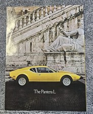 Original 1974 De Tomaso Pantera L Ford Engine Sales Brochure Excellent Condition picture