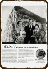 1950 PRUDENTIAL INSURANCE 75 YEARS OF SERVICE Vintage Look DECORATIVE METAL SIGN picture