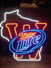 US STOCK Miller Lite Beer Wisconsin State 24