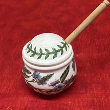 VINTAGE CLASSIC PORCELAIN MUSTARD HONEY POT PORTMEIRION BOTANIC GARDEN picture