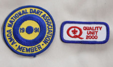 AMOA National Dart Association Member & Quality Unit 2000 Vintage Patches  picture
