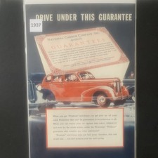 Vintage 1937 Prestone Anti Freeze Drive Under This Guarantee Ad Advertisement picture