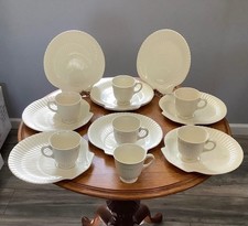 Wedgwood Edme creamware 2 piece breakfast sets - SEVEN sets with 2 extra plates picture