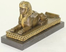 Signed Vintage Mythological Creature Sphinx Egyptian Art Seco Sculpture Figure picture
