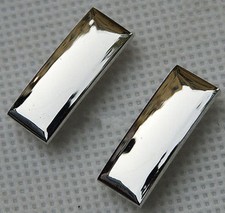 WW2 Pair of US Army First Lieutenant Officer Rank Insignia Badges Silver picture