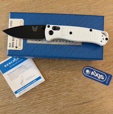 Benchmade 533 Mini Bugout Folding Knife White Grivory Handle S30V Blade picture
