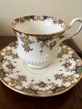 Vintage Queen's Rosina Kenilworth England Floral Fine Bone China Cup & Saucer picture
