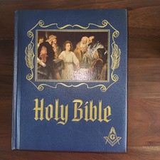 1971 Masonic Holy Bible Master Reference Edition Heirloom Freemason Red Letter picture