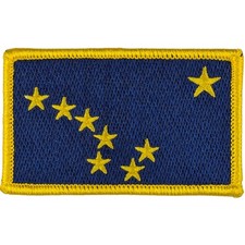 Alaska State Defense Force (ASDF) Uniform Flag Patch; Full Color; Hook Fastener picture