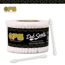 OPG Premium Cotton Dab Swabs – 200 Count – White Dual-Tip Cleaning Swabs picture