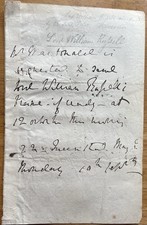 British Politician Lord William Russell Murdered by his Valet Autograph Letter picture