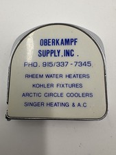 Vintage Lufkin W606 Advertising Tape Measure Oberkampf Supply 6 Ft picture