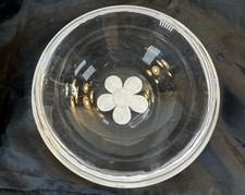 Mint Vintage Orrefors Sweden Flora Art Glass Bowl Anne Nilsson Signed Hand Paint picture