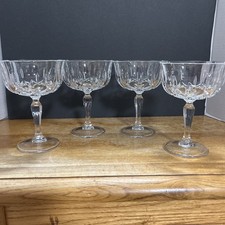 4 RCR Cristalllera Italiana Opera Crystal Champagne Coupes With Cut Design  picture