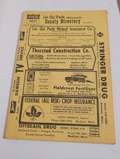1971 Vintage Lac Qui Parle Minnesota County Atlas Directory 44 page  picture