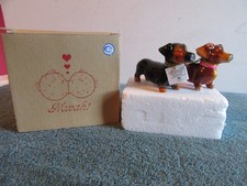 New Westland giftware dachshund S&P shakers 93416 Mwah salt pepper in Box picture