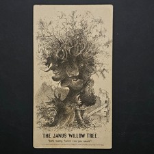 1865 W47 L. PRANG & CO - THE JANUS WILLOW TREE - MAGIC CARD - CIVIL WAR ERA RARE picture