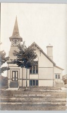 CONGREGATIONAL CHURCH benzonia mi c1910 postcard michigan real photo rppc picture