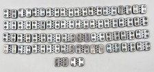 (42) CHROME METAL HINGED GLASS CUBE CONNECTOR CLIPS 3/16