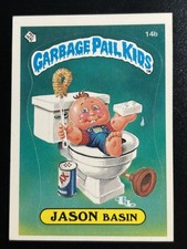 1985 Topps Garbage Pail Kids GPK First Series 1 OS1 14b Jason Basin GLOSSY picture