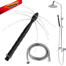 Premium Shower Enema Kit with 59-Inch Hose & 24cm Silicone Nozzle Black  picture