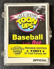 1991 All-Star Toon Ups Baseball Parody Trading Cards Series 1 Sealed w/Sticker picture