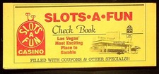 Vtg Slots A Fun Casino Check Book Las Vegas bonus fun picture