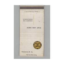 Matchbook Cover Pfaff Smith Concrete Charleston WV picture