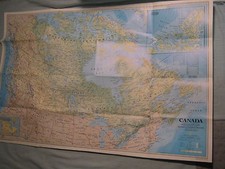 CANADA MAP + CANADA'S VACATIONLANDS National Geographic November 1985  picture