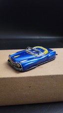 Showa Retro Tin Mini Car Blue Convertible picture