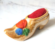 1940 lusterware shoe pincushion Japan picture