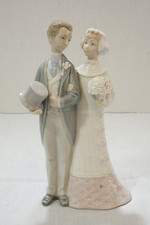 Lladro 4808 Wedding Figurine Bride and Groom Porcelain Statue Retired Vintage picture