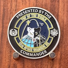12th Space Warning Squadron Commander Challenge Coin  W#23 picture