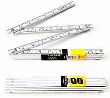 2 TOLSEN CARPENTERS FOLDING RULER TAPE MEASURE RULE ABS 78
