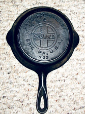 GRISWOLD No. 4 Cast Iron Skillet Slant Logo W/ Heat Ring 702 PAN picture