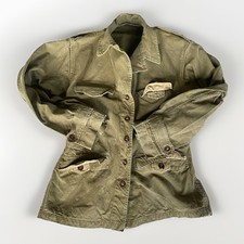 Genuine Vintage 1950s French Army Issue Vintage M47 Combat Jacket LARGE / XL ?? picture