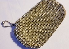 Vtg Czech Crystal Evening Bag Wedding Special Occasion Beaded Clutch Handbag picture