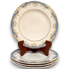4pc Vintage Syracuse China Carvel Federal Shape Bread & Butter Plate Set 6 3/8