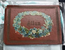 Antique 1899 German Friendship Autograph Diary Poesiealbum Victorian Die Cut Art picture