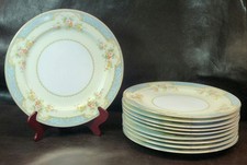 (10) *HTF/Vintage* Noritake Blue Dawn Dinner Plates, #622, EUC/READ picture