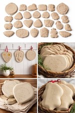 Vintage BrownBag Cookie Art Stoneware Mold Lot of 25 HeartsHoliday 1983–1998 USA picture