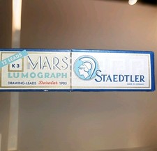 Vtg K 3 Staedtler Mars 9 2mm Drawing Leads 1905 Duralar Lumograph Germany 1930 picture