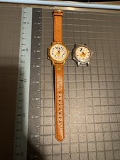 Lorus Quartz Disney Mickey Mouse Analog Quartz Watch Brown Leather Strap. picture