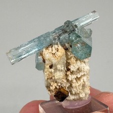AESTHETIC Aquamarine, Feldspar From Erongo, Namibia - Fine Mineral Specimen picture