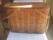 Antique Burlington Hawkeye Metal Fridge Basket Cooler Picnic Camping picture