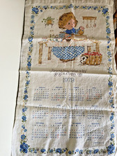 Vintage 1979 Linen Calendar Child Cooking Towel by Hallmark - 25