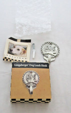 Longaberger 2000 Mulligan Pewter Dog Leash Collar Hook NIB picture