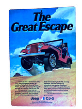 1974 JEEP RENEGADE CJ-5 4X4 Great Escape Vint-Look DECORATIVE REPLICA METAL SIGN picture