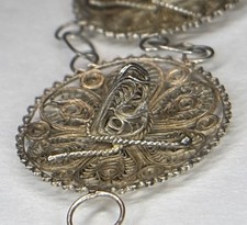 Vintage Sterling Silver Handcrafted Filigree Mexican Sombrero Bracelet 16.8g 8” picture